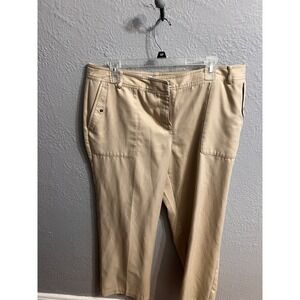 Izod Golf Pants Womens Size 14‎ Beige Flat Front